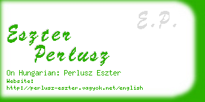 eszter perlusz business card